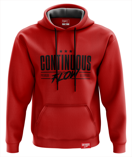 Continuous Flow BJJ Premium Hoodie Red/Black
