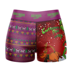 The Clinch Who Choked Christmas High Waisted Waisted Women's Compression Shorts