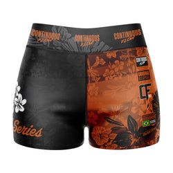 Orchid High Waisted Waisted Women's Training Shorts - Orange