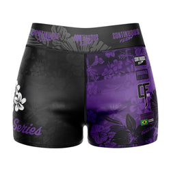 Orchid High Waisted Waisted Women's Training Shorts - Purple