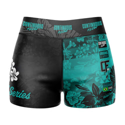 Orchid High Waisted Waisted Women's Training Shorts - Teal