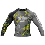 Wattle Flowers Long Sleeve Rashguard Grey