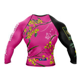 Wattle Flowers Long Sleeve Rashguard Pink