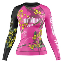 Wattle Flowers Long Sleeve Rashguard Pink