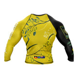 Wattle Flowers Long Sleeve Rashguard Yellow