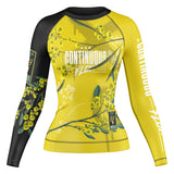 Wattle Flowers Long Sleeve Rashguard Yellow