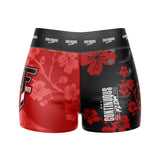 Cherry Blossoms High Waisted Waisted Women's Training Shorts Red