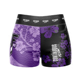 Cherry Blossoms High Waisted Waisted Women's Training Shorts Purple