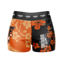 Cherry Blossoms High Waisted Waisted Women's Training Shorts Orange