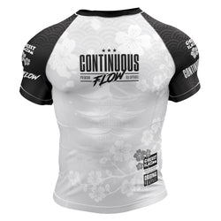 Cherry Blossom Short Sleeve Rashguard White