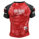 Cherry Blossom Short Sleeve Rashguard Red