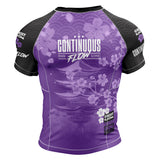 Cherry Blossom Short Sleeve Rashguard Purple