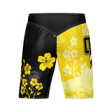 Cherry Blossom MMA Style Board Shorts Yellow