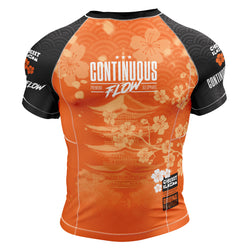 Cherry Blossom Short Sleeve Rashguard Orange