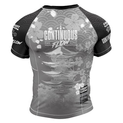 Cherry Blossom Short Sleeve Rashguard Grey