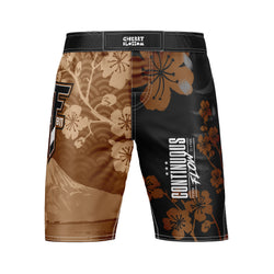 Cherry Blossom MMA Style Board Shorts Brown