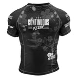 Cherry Blossom Short Sleeve Rashguard Black