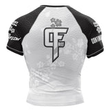 Cherry Blossom Short Sleeve Rashguard White