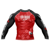 Cherry Blossom Long Sleeve Rashguard Red