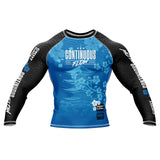 Cherry Blossom Long Sleeve Rashguard Blue