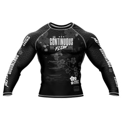 Cherry Blossom Long Sleeve Rashguard Black