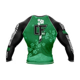 Cherry Blossom Long Sleeve Rashguard Green