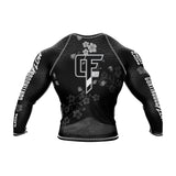 Cherry Blossom Long Sleeve Rashguard Black