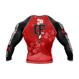 Cherry Blossom Long Sleeve Rashguard Red