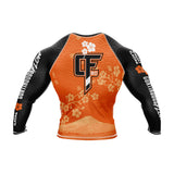 Cherry Blossom Long Sleeve Rashguard Orange