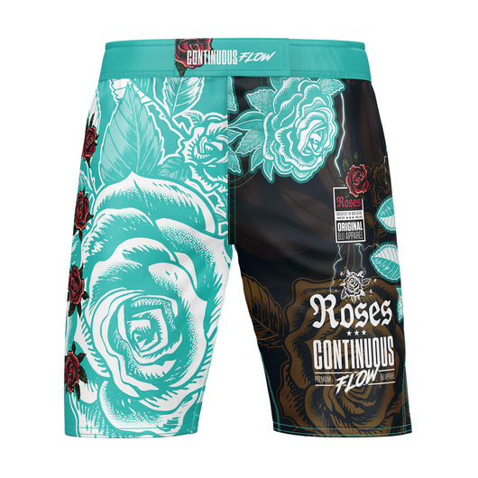 Roses MMA Style Board Shorts (Teal)