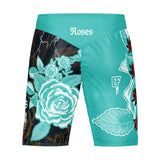 Roses MMA Style Board Shorts (Teal)