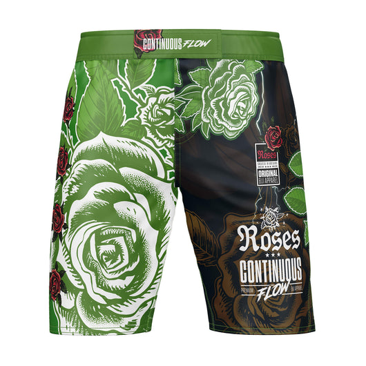 Roses MMA Style Board Shorts (Green)