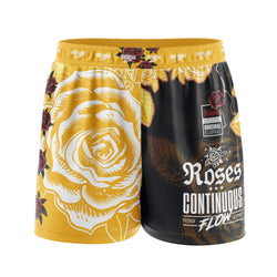 Roses Elastic Waisted Shorts (Yellow)