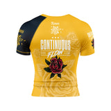 Roses Short Sleeve Rashguard (Yellow)