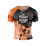 Roses Short Sleeve Rashguard (Orange)