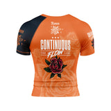 Roses Short Sleeve Rashguard (Orange)