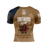 Roses Short Sleeve Rashguard (Brown)