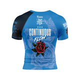 Roses Short Sleeve Rashguard (Blue)