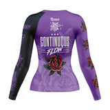 Roses Long Sleeve Rashguard (Purple)
