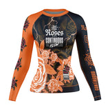 Roses Long Sleeve Rashguard (Orange)