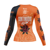 Roses Long Sleeve Rashguard (Orange)