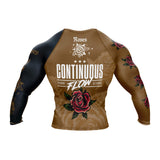 Roses Long Sleeve Rashguard (Brown)