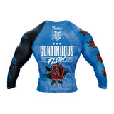 Roses Long Sleeve Rashguard (Blue)