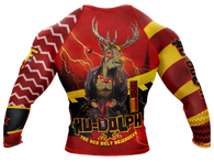 Hu-Dolph The Red Belt Reigndeer Rashguard (Red/Yellow)