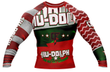 Hu-Dolph The Red Belt Reigndeer Rashguard (Red/Green)